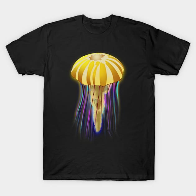 Jellyfish Neon T-Shirt by JoannArt